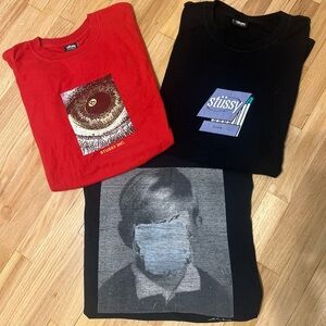 Stussy Bundle Lot Of 3 Acid Eye Tomoo Boy Gokita Series MatchBook Rare Size XL